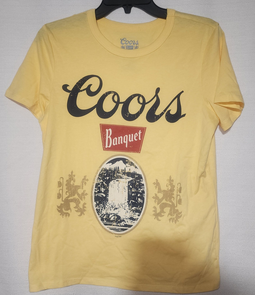Coors banquet women's small shirt faded graphic